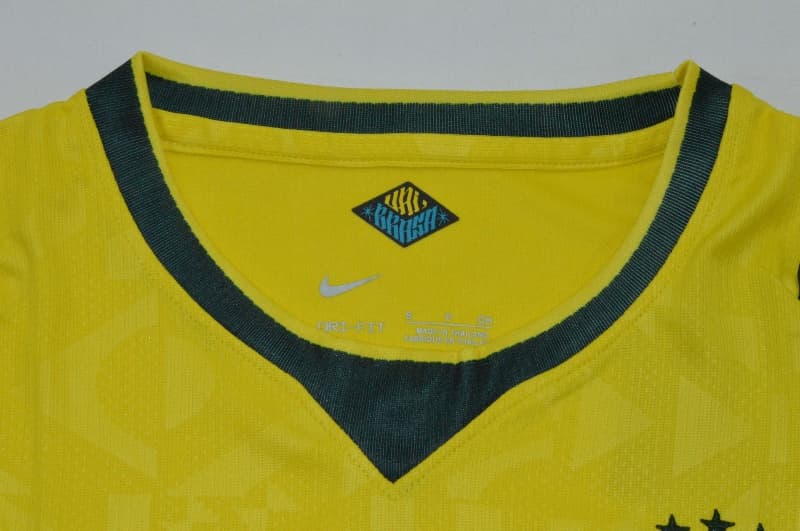 Thailand Quality(AAA) 2026 Brazil Home Women Cropped Soccer Jersey