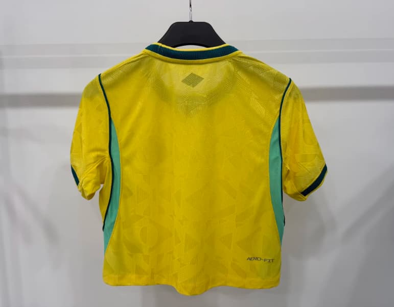 Thailand Quality(AAA) 2026 Brazil Home Women Cropped Soccer Jersey (Player)