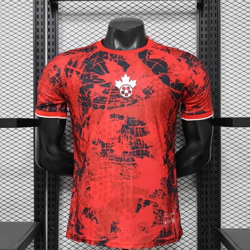 Thailand Quality(AAA) 2026 Canada Red Soccer Jersey (Player)