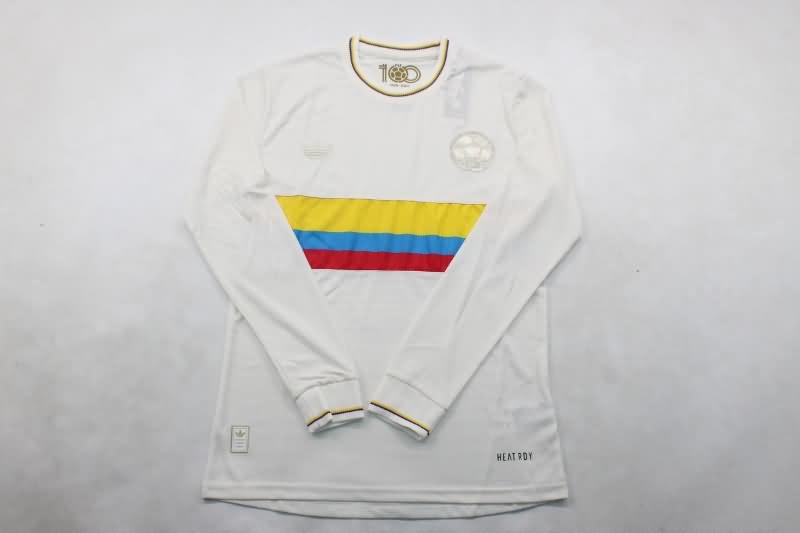 Thailand Quality(AAA) 100th Colombia Anniversary Long Sleeve Soccer Jersey
