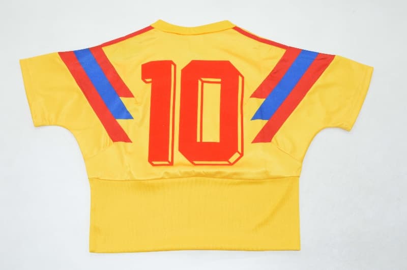Thailand Quality(AAA) 1990 Colombia Home Women Cropped Soccer Jersey