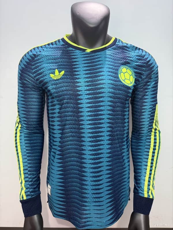 Thailand Quality(AAA) 2026 Colombia World Cup Away Long Sleeve Soccer Jersey (Player)
