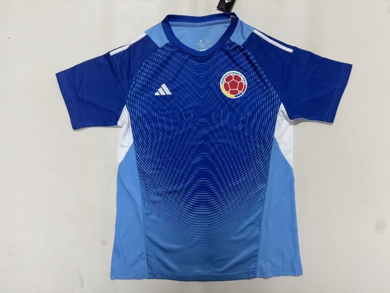Thailand Quality(AAA) 2026 Colombia Goalkeeper Blue Soccer Jersey