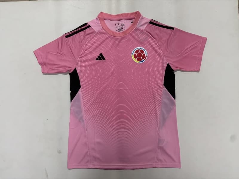 Thailand Quality(AAA) 2026 Colombia Goalkeeper Pink Soccer Jersey