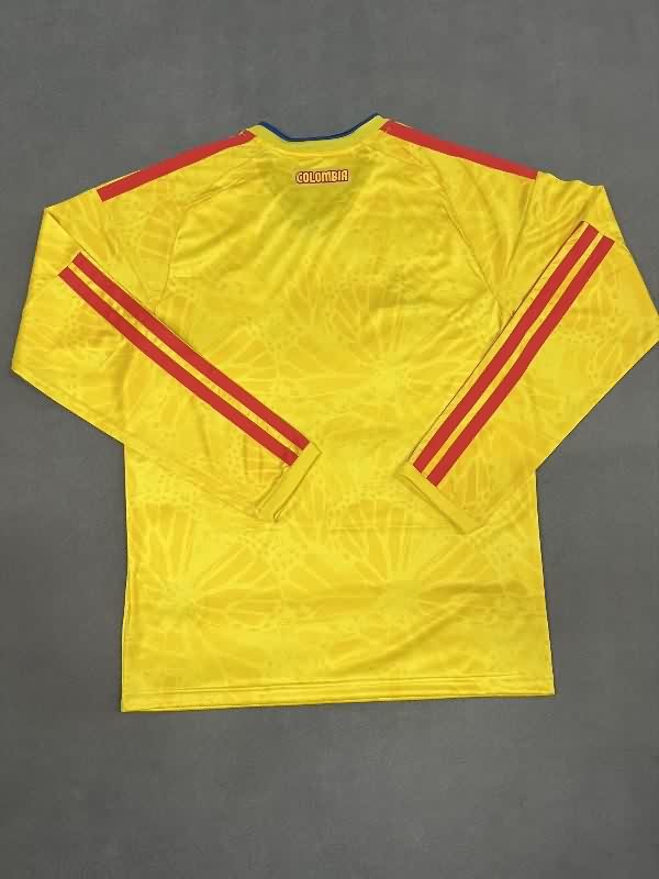 Thailand Quality(AAA) 2026 Colombia World Cup Home Long Sleeve Soccer Jersey