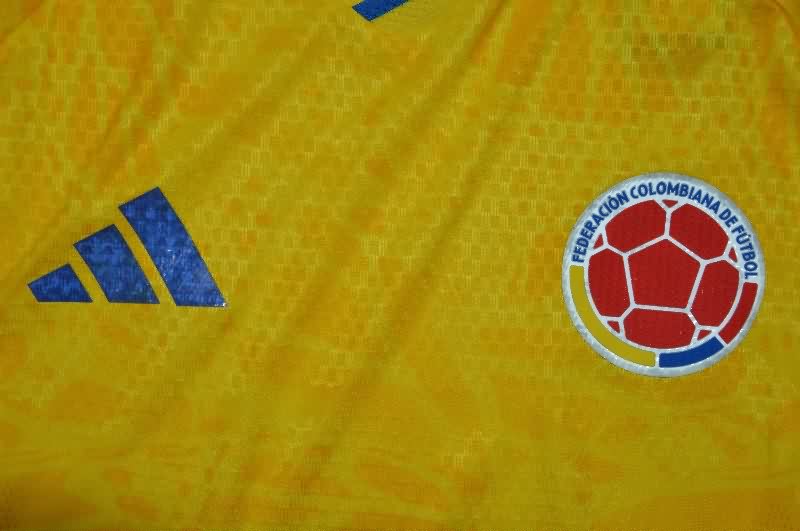 Thailand Quality(AAA) 2026 Colombia World Cup Home Long Sleeve Soccer Jersey (Player)