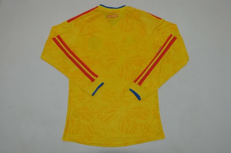 Thailand Quality(AAA) 2026 Colombia World Cup Home Long Sleeve Soccer Jersey (Player)