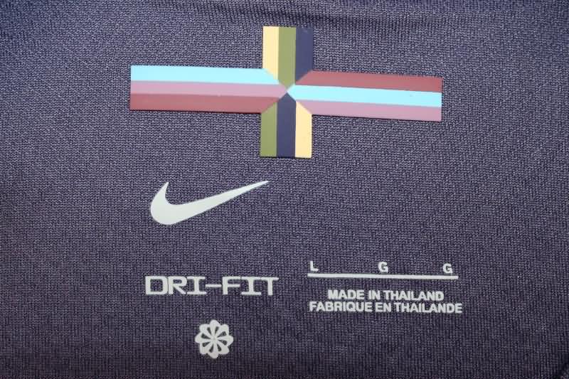Thailand Quality(AAA) 2024 England Away Long Sleeve Soccer Jersey