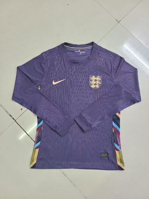 Thailand Quality(AAA) 2024 England Away Long Sleeve Soccer Jersey (Player)
