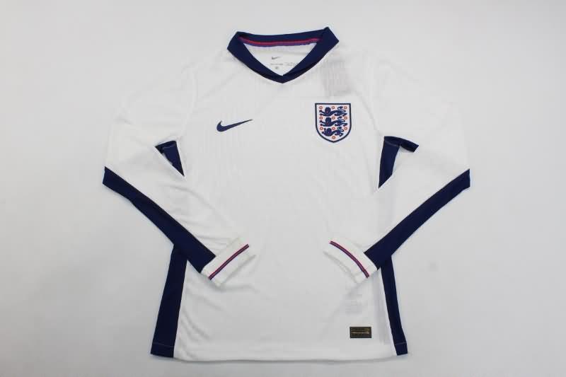 Thailand Quality(AAA) 2024 England Home Long Sleeve Soccer Jersey (Player)