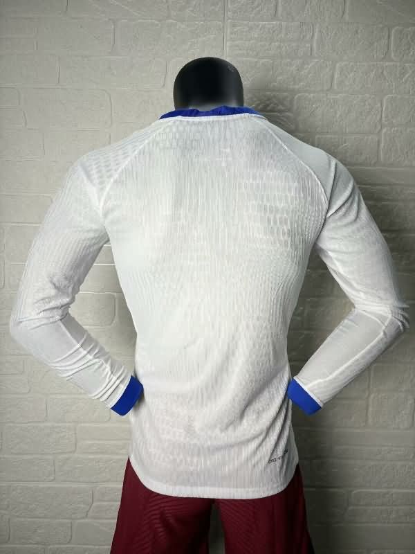 Thailand Quality(AAA) 2025 England Female Euro Long Sleeve Home Soccer Jersey (Player)