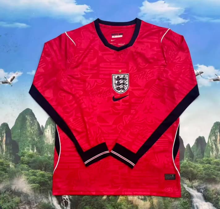 Thailand Quality(AAA) 2026 England Away Long Sleeve Soccer Jersey