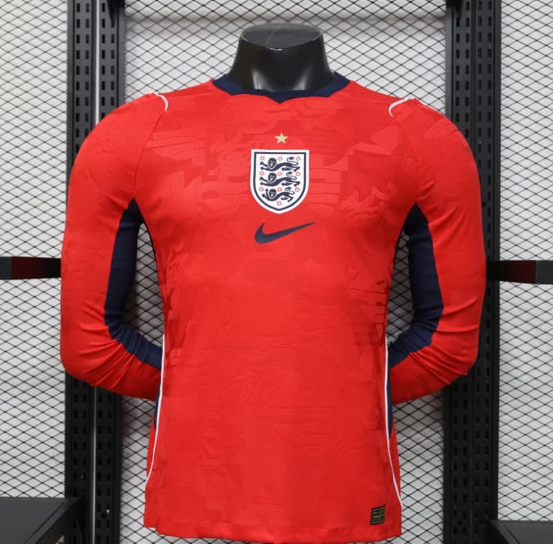 Thailand Quality(AAA) 2026 England World Cup Away Long Sleeve Soccer Jersey (Player)