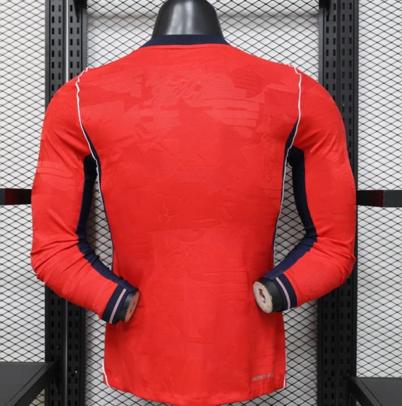 Thailand Quality(AAA) 2026 England World Cup Away Long Sleeve Soccer Jersey (Player)