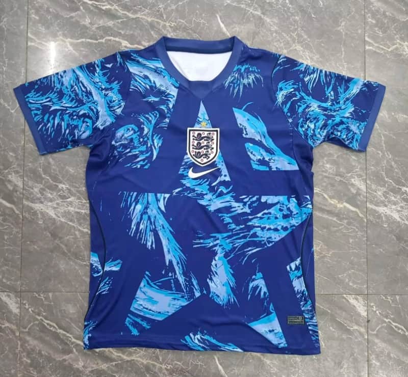 Thailand Quality(AAA) 2026 England Goalkeeper Blue Soccer Jersey