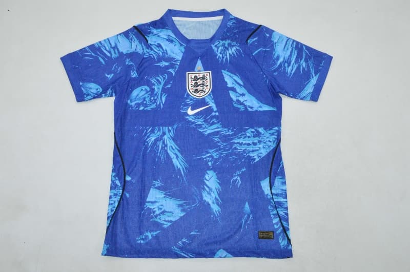 Thailand Quality(AAA) 2026 England Goalkeeper Blue Soccer Jersey (Player)