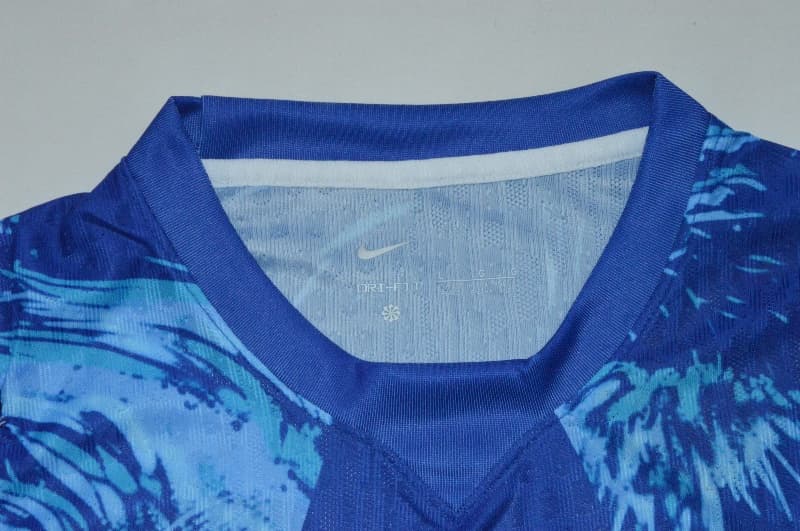 Thailand Quality(AAA) 2026 England Goalkeeper Blue Soccer Jersey (Player)