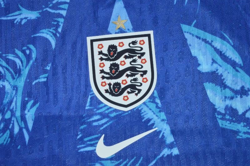 Thailand Quality(AAA) 2026 England Goalkeeper Blue Soccer Jersey (Player)