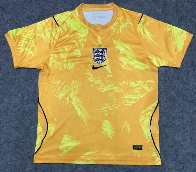 Thailand Quality(AAA) 2026 England Goalkeeper Yellow Soccer Jersey
