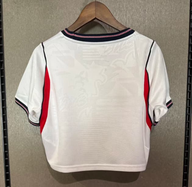 Thailand Quality(AAA) 2026 England World Cup Home Women Cropped Soccer Jersey