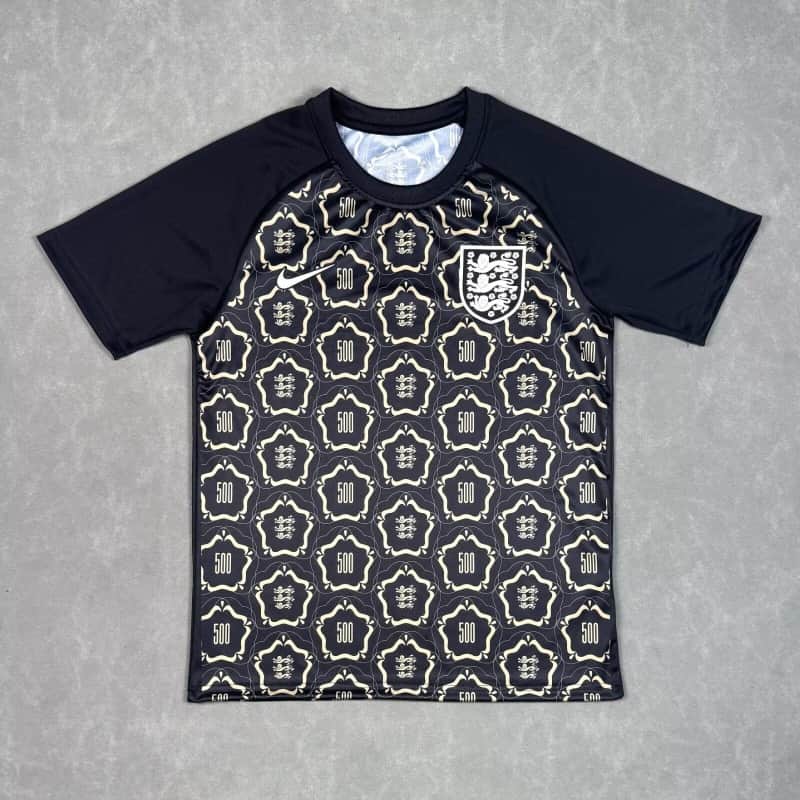 Thailand Quality(AAA) 500th England Anniversary Black Soccer Jersey Thailand Quality(AAA) 500th England Anniversary Black Soccer Jersey