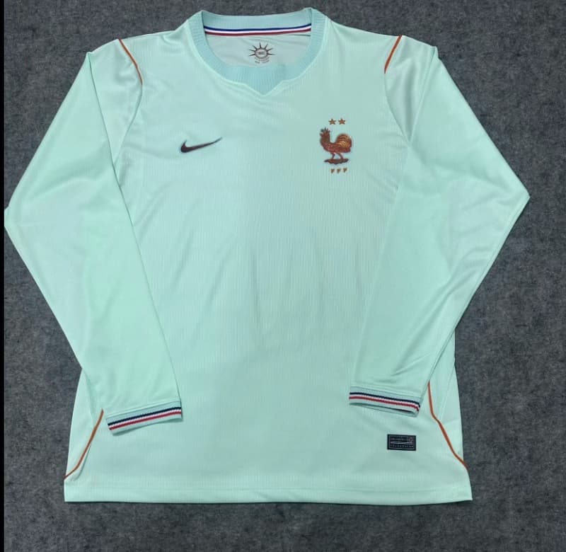 Thailand Quality(AAA) 2026 France World Cup Away Long Sleeve Soccer Jersey