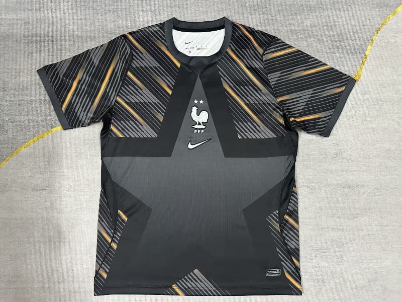 Thailand Quality(AAA) 2026 France Goalkeeper Black Soccer Jersey 02