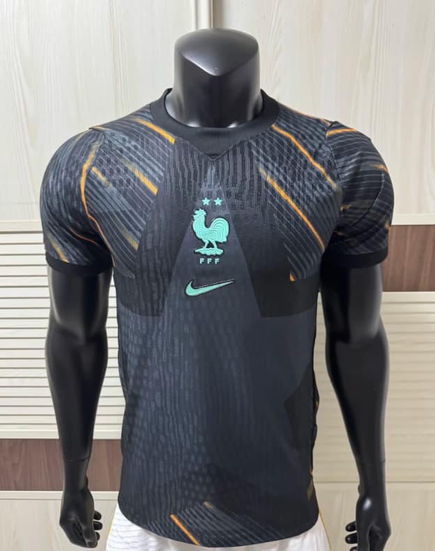 Thailand Quality(AAA) 2026 France Goalkeeper Black Soccer Jersey (Player)