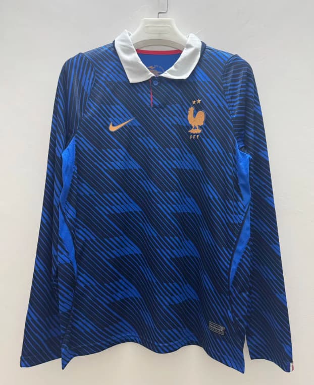 Thailand Quality(AAA) 2026 France World Cup Home Long Sleeve Soccer Jersey Thailand Quality(AAA) 2026 France World Cup Home Long Sleeve Soccer Jersey
