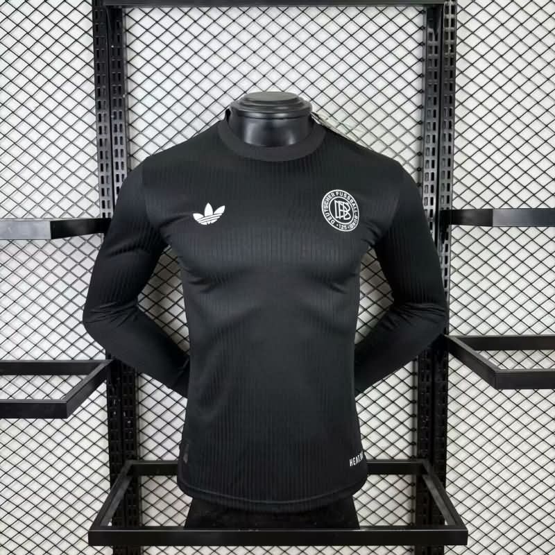 Thailand Quality(AAA) 125th Germany Anniversary Black Long Sleeve Soccer Jersey (Player)
