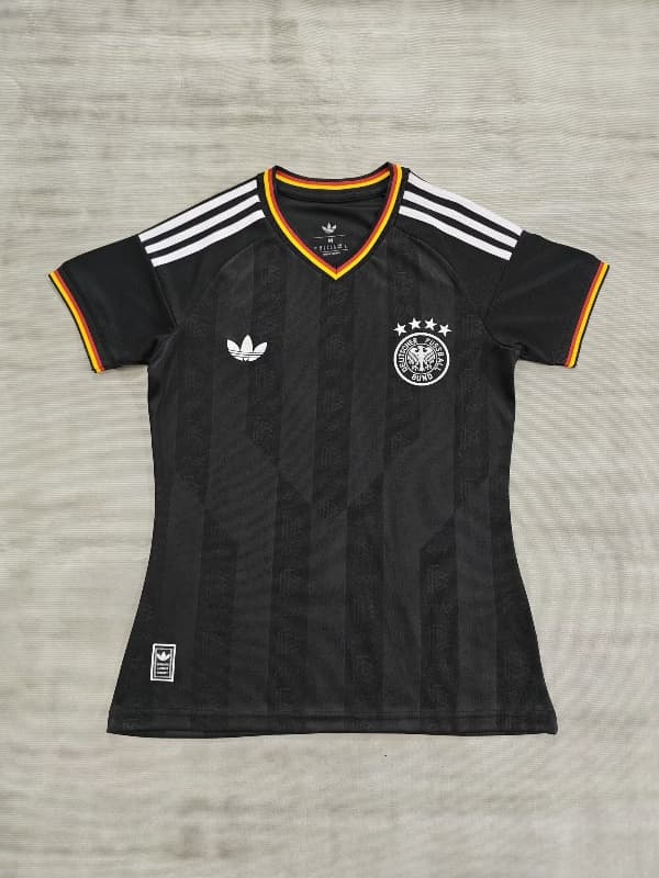 Thailand Quality(AAA) 2026 Germany Black Women Soccer Jersey Thailand Quality(AAA) 2026 Germany Black Women Soccer Jersey