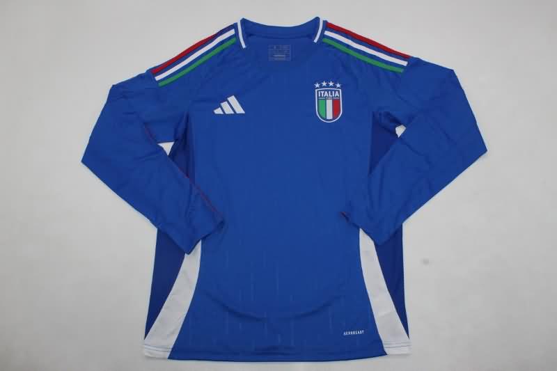 Thailand Quality(AAA) 2024 Italy Home Long Sleeve Soccer Jersey