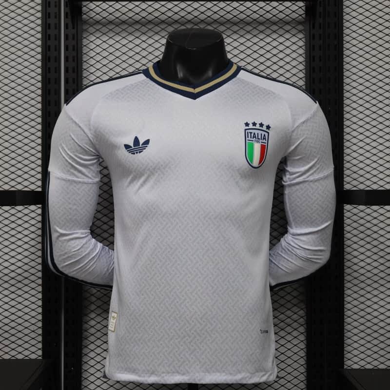Thailand Quality(AAA) 2026 Italy Away Long Sleeve Soccer Jersey (Player)