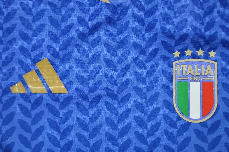 Thailand Quality(AAA) 2026 Italy Home Long Sleeve Soccer Jersey (Player)