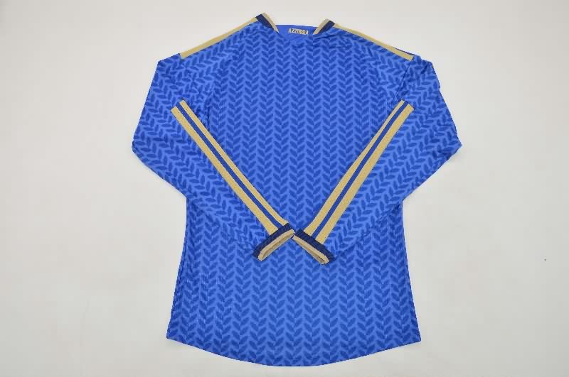 Thailand Quality(AAA) 2026 Italy Home Long Sleeve Soccer Jersey (Player)