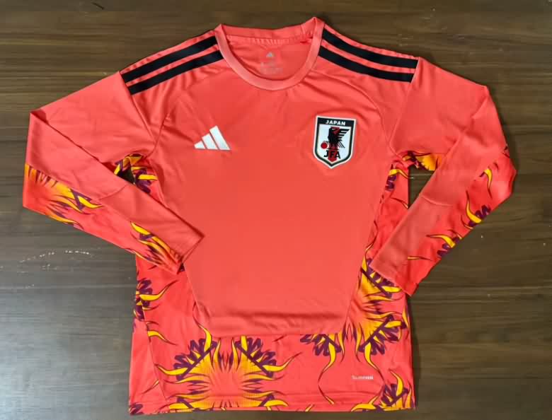 Thailand Quality(AAA) 2026 Japan World Cup Goalkeeper Red Long Sleeve Soccer Jersey