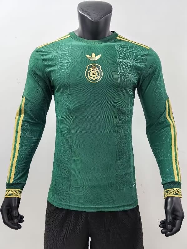 Thailand Quality(AAA) 2025 Mexico Gold Cup Green Long Sleeve Soccer Jersey (Player)