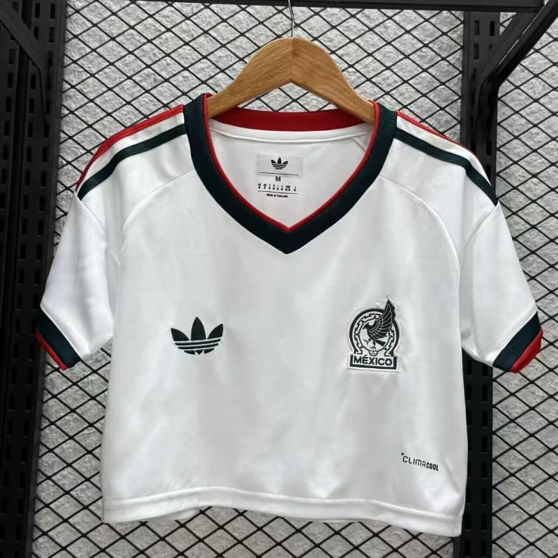 Thailand Quality(AAA) 2026 Mexico World Cup Away Women Cropped Soccer Jersey