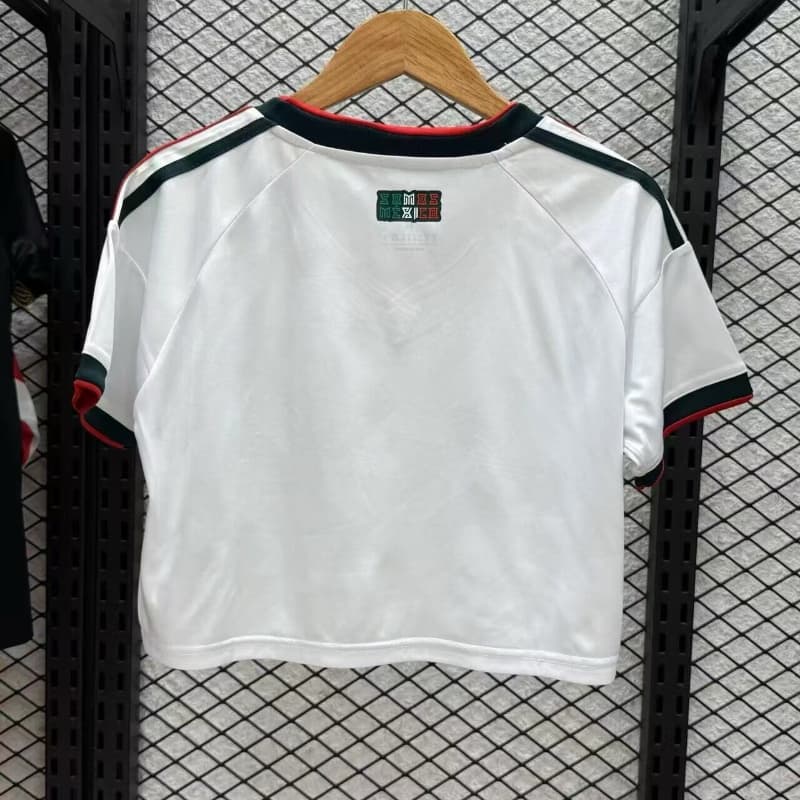 Thailand Quality(AAA) 2026 Mexico World Cup Away Women Cropped Soccer Jersey