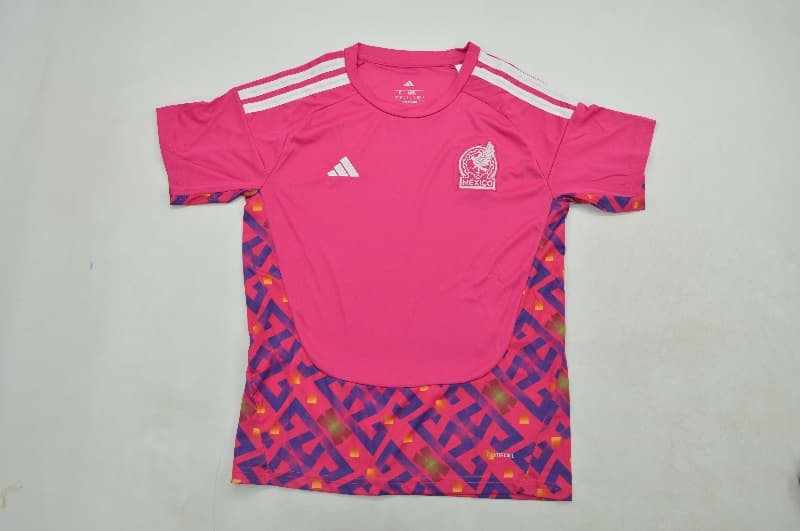 Thailand Quality(AAA) 2026 Mexico Goalkeeper Pink Soccer Jersey