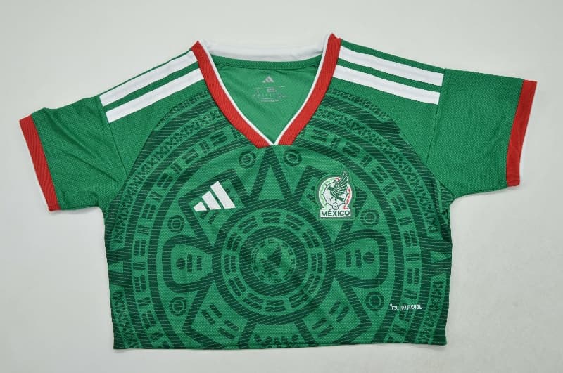 Thailand Quality(AAA) 2026 Mexico World Cup Home Women Cropped Soccer Jersey
