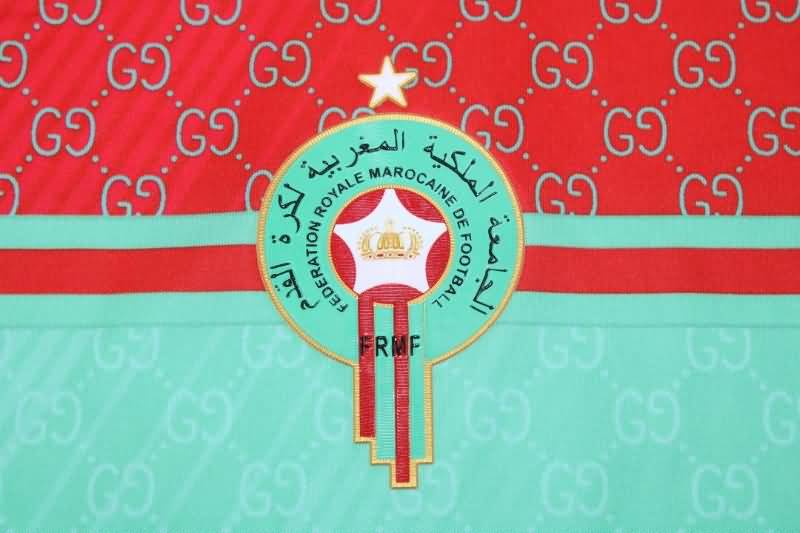 Thailand Quality(AAA) 2022 Morocco Red Green Soccer Jersey