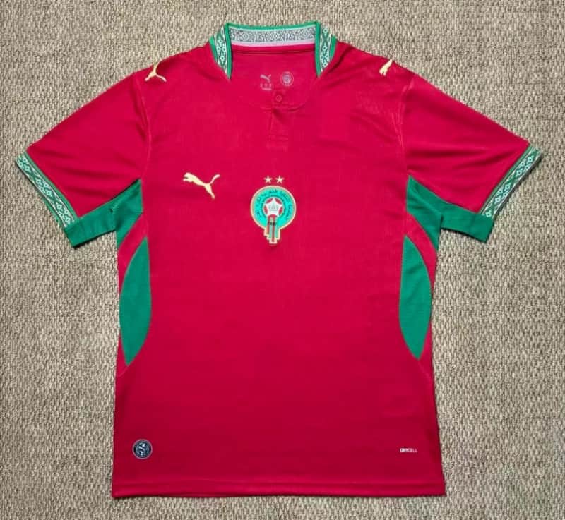 Thailand Quality(AAA) 2026 Morocco Home Soccer Jersey 2 Stars