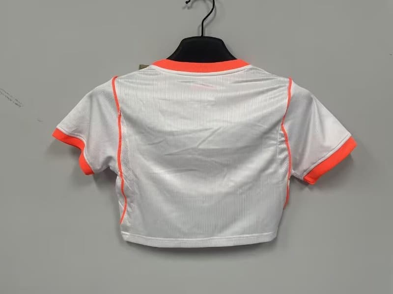 Thailand Quality(AAA) 2026 Netherlands Away Women Cropped Soccer Jersey