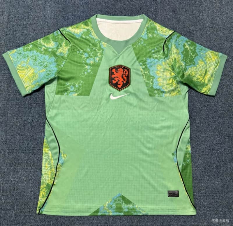 Thailand Quality(AAA) 2026 Netherlands Goalkeeper Green Soccer Jersey Thailand Quality(AAA) 2026 Netherlands Goalkeeper Green Soccer Jersey