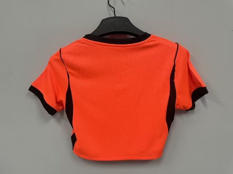 Thailand Quality(AAA) 2026 Netherlands Home Women Cropped Soccer Jersey