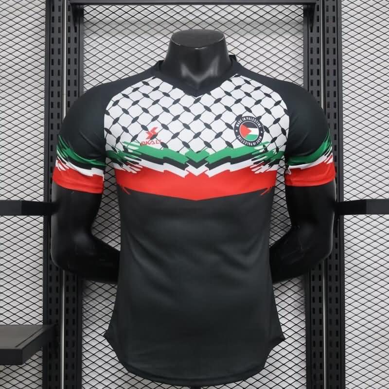 Thailand Quality(AAA) 2023/24 Palestine Black Soccer Jersey (Player)