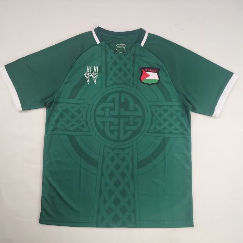 Thailand Quality(AAA) 2026 Palestine Green Soccer Jersey