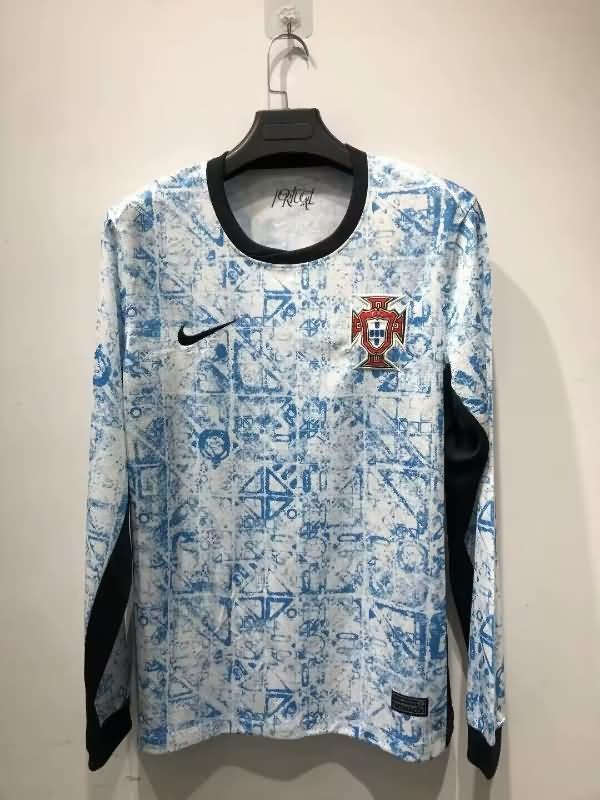 Thailand Quality(AAA) 2024 Portugal Away Long Sleeve Soccer Jersey