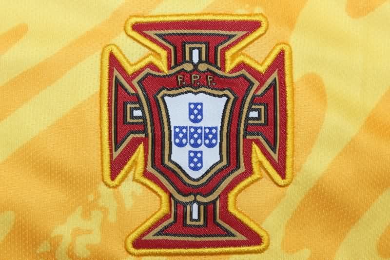 Thailand Quality(AAA) 2024 Portugal Goalkeeper Yellow Soccer Jersey